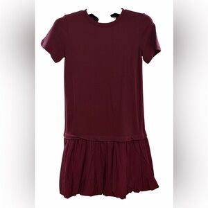 LOFT Burgundy Drop-Waist Dress – Size XS-Never Worn